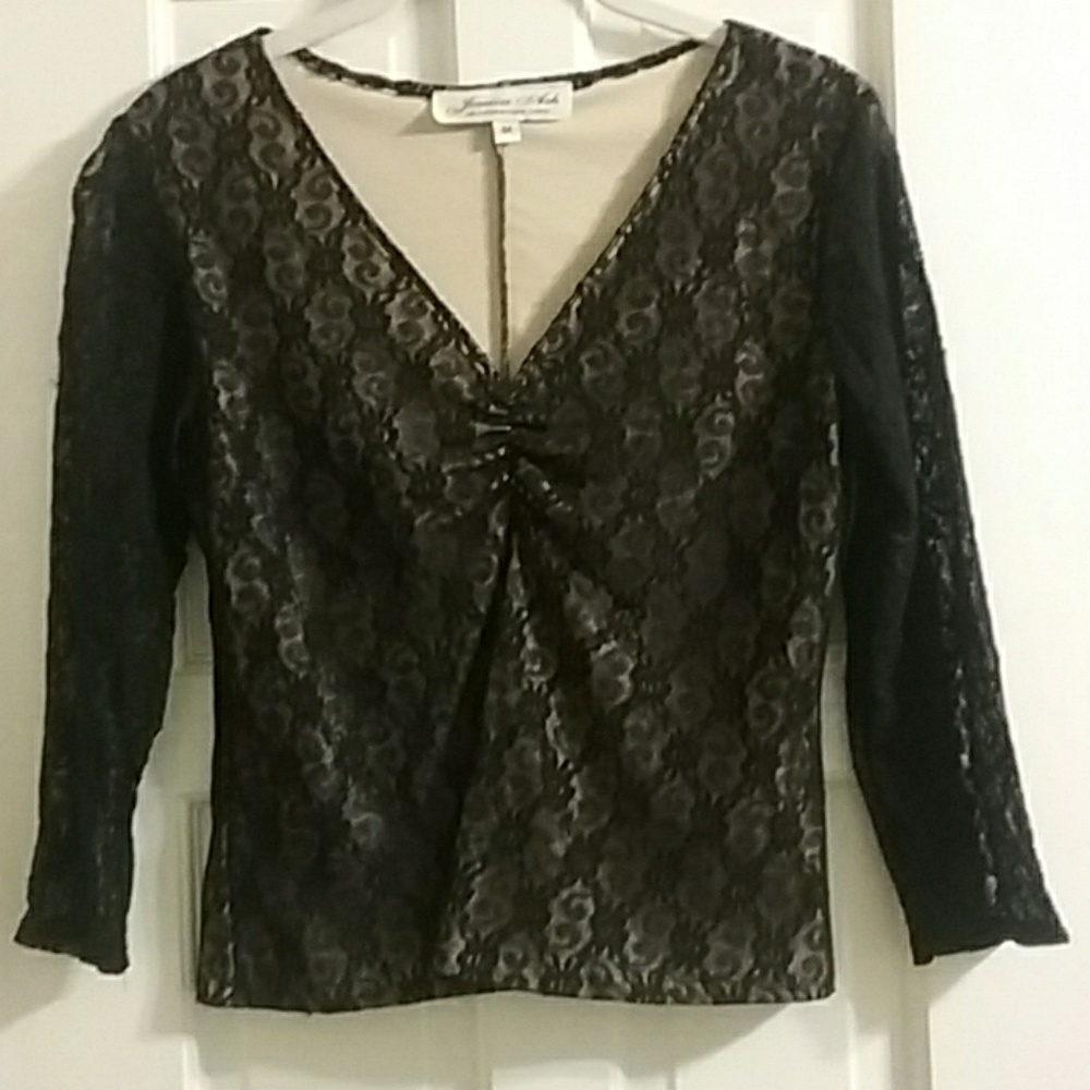 Black lace Jessica Ash top